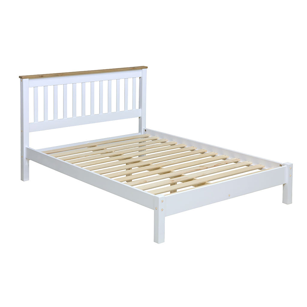 Wooden Double Bed Low End - Capri