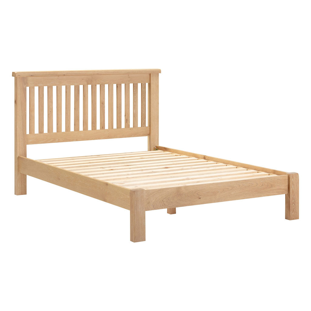 Wooden Double Bed Low Foot End - Windsor