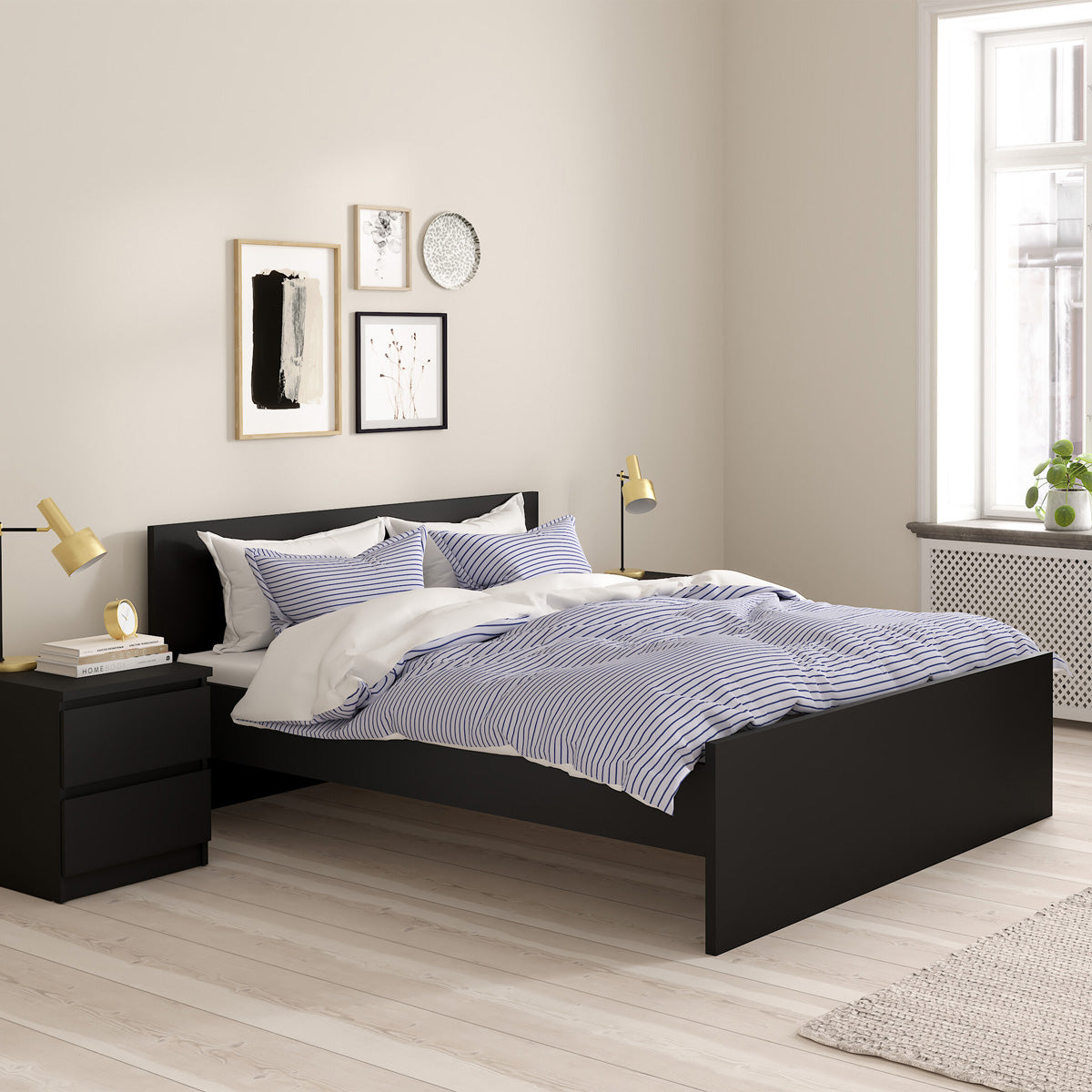 Wooden Double Bed - Naia