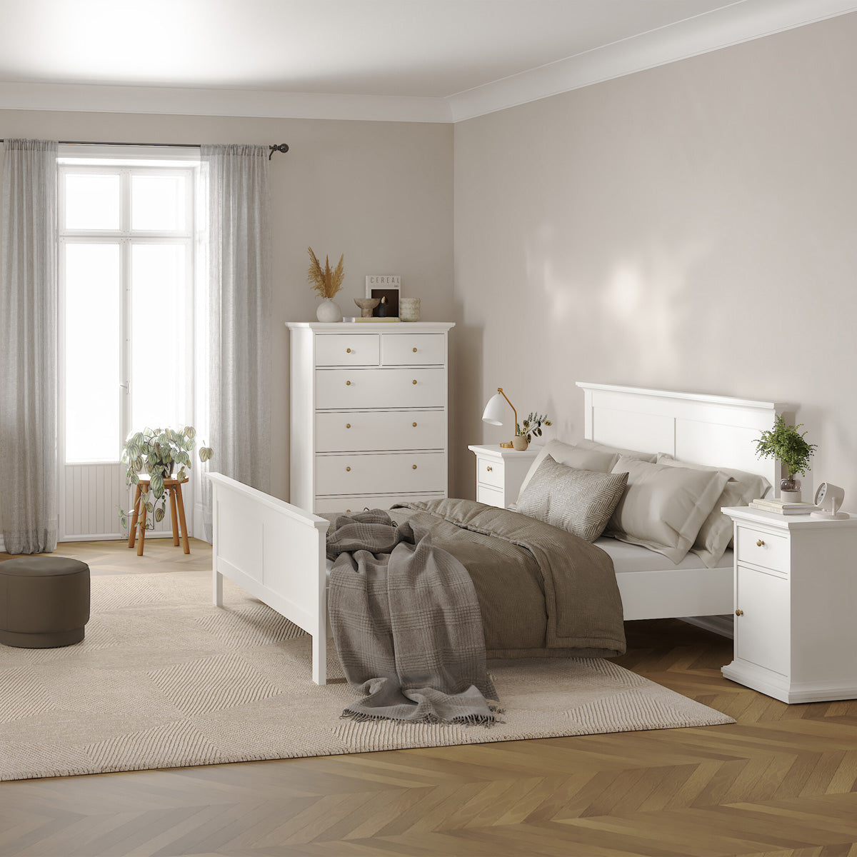Wooden Double Bed Classic - Paris