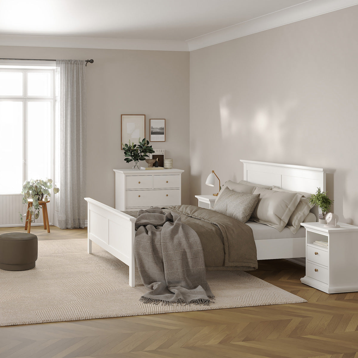 Wooden Double Bed Classic - Paris