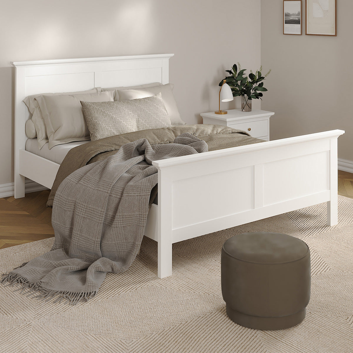 Wooden Double Bed Classic - Paris