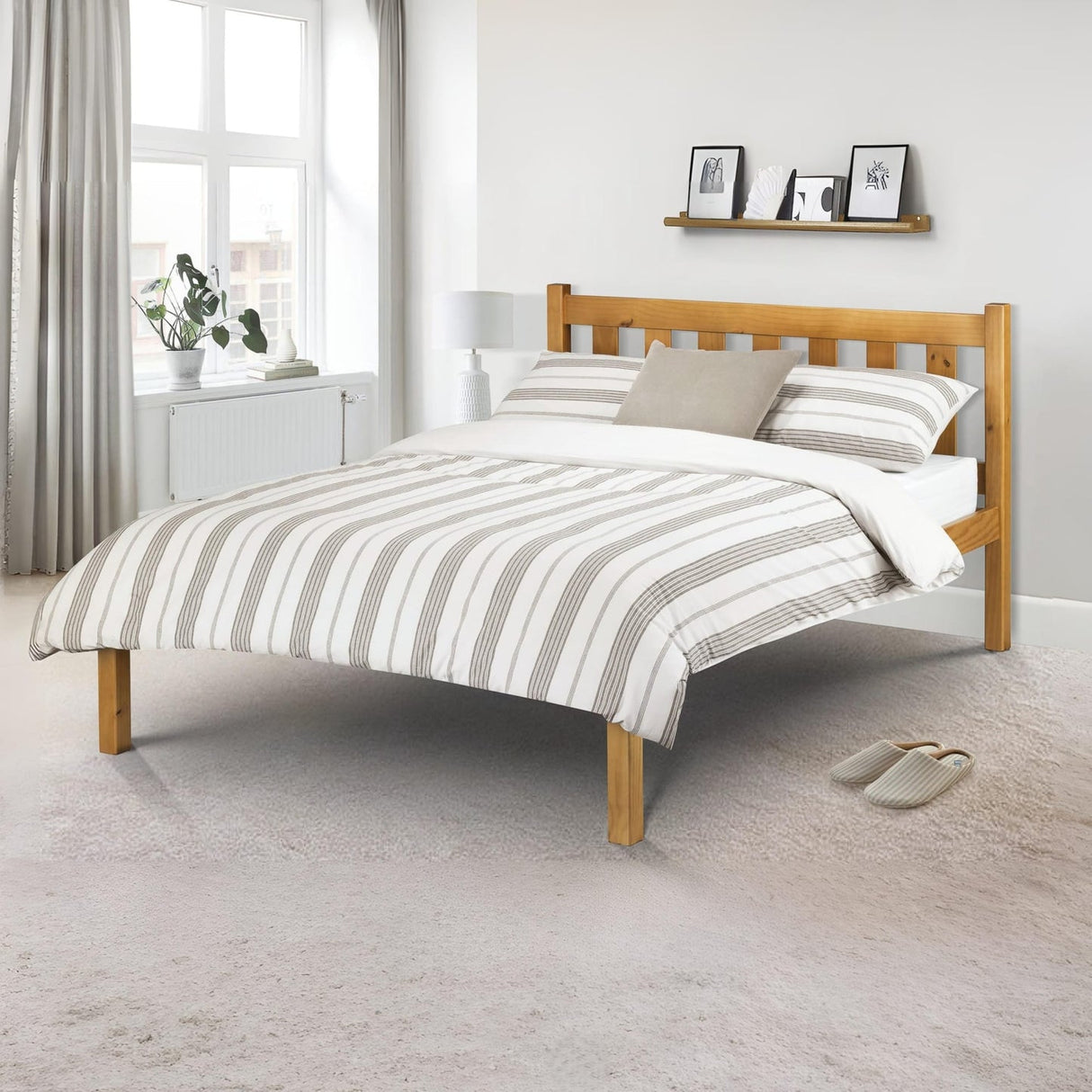 Wooden Double Bed - Poppy