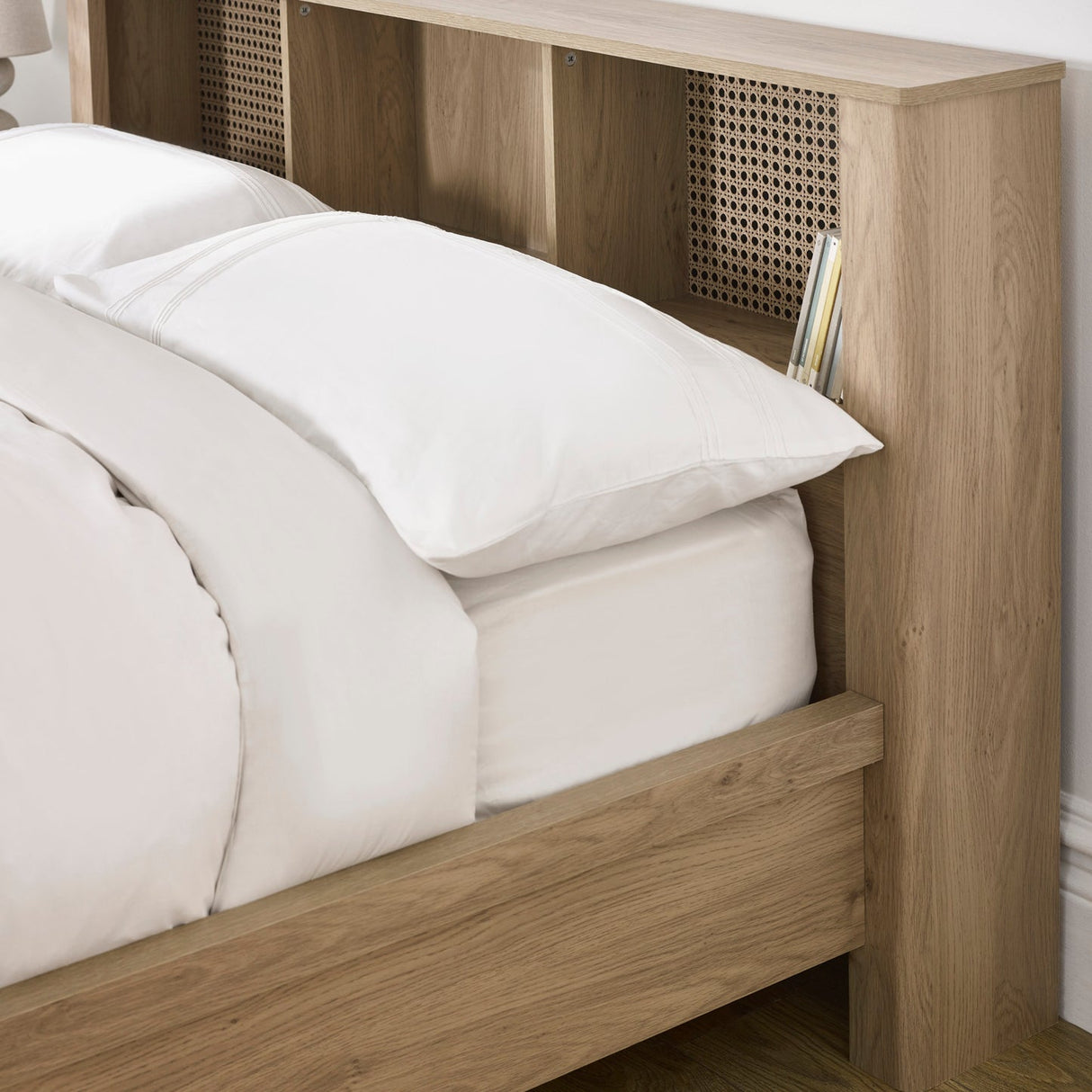 Wooden Double Bed With Bookcase - Sydney