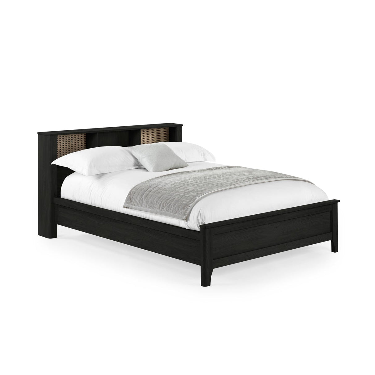 Wooden Double Bed With Bookcase - Sydney
