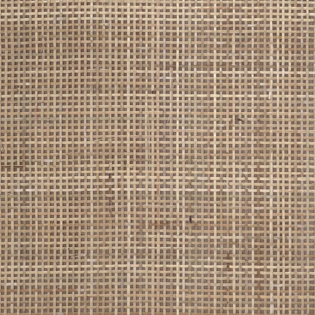 Wooden Double Bed With Rattan Detailing - Fleur