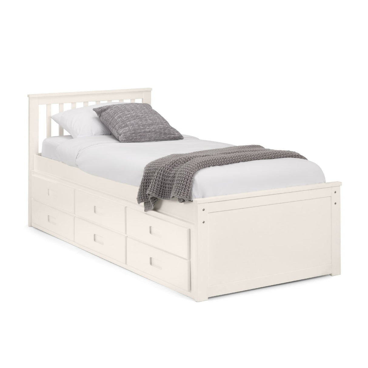 Wooden Double Bed With Underbed And Drawers - Maisie