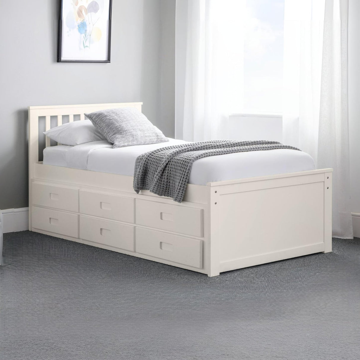 Wooden Double Bed With Underbed And Drawers - Maisie