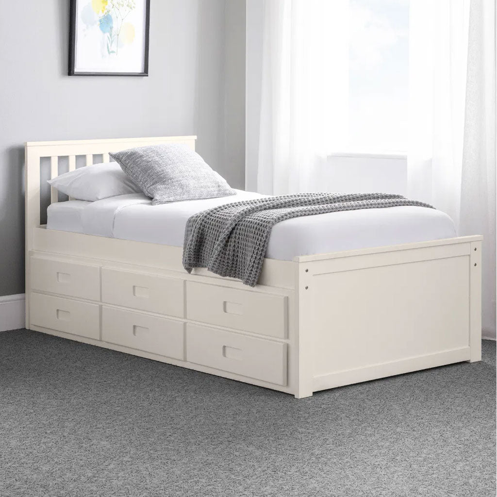 Wooden Double Bed With Underbed And Drawers - Maisie