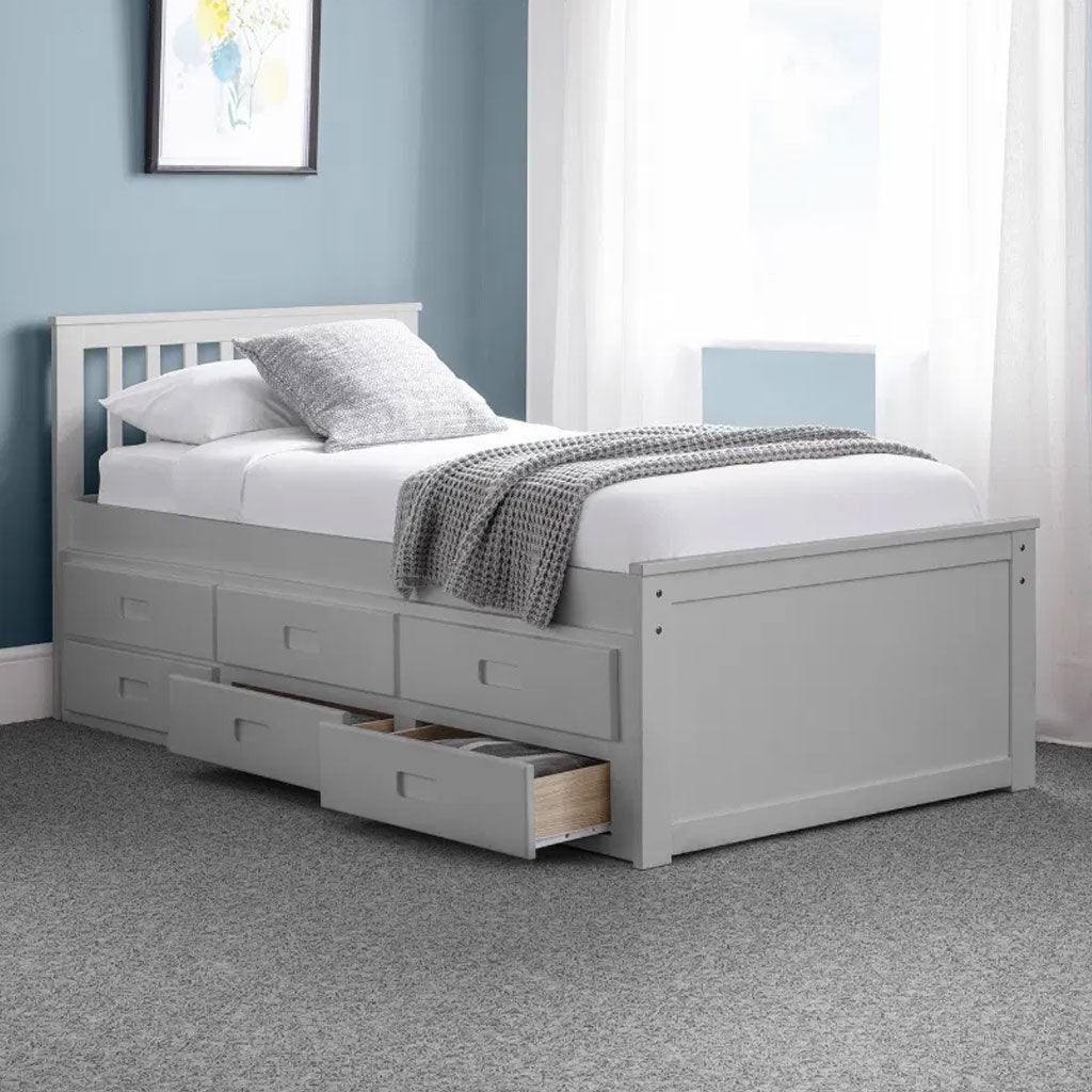 Wooden Double Bed With Underbed And Drawers - Maisie