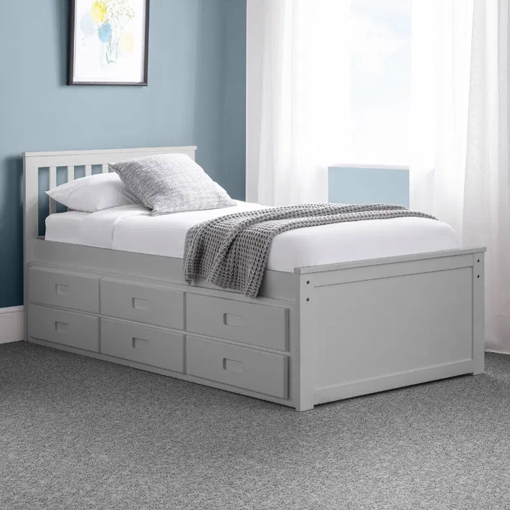 Wooden Double Bed With Underbed And Drawers - Maisie