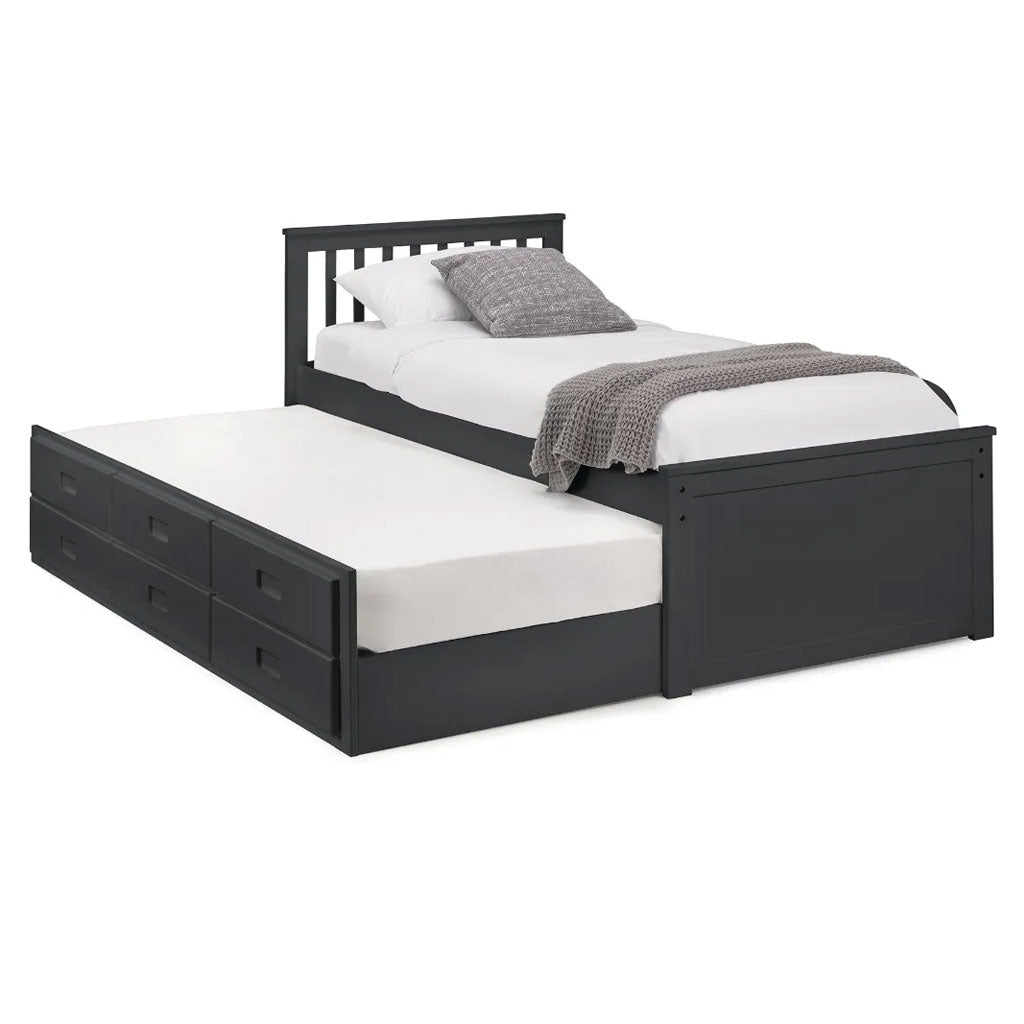 Wooden Double Bed With Underbed And Drawers - Maisie