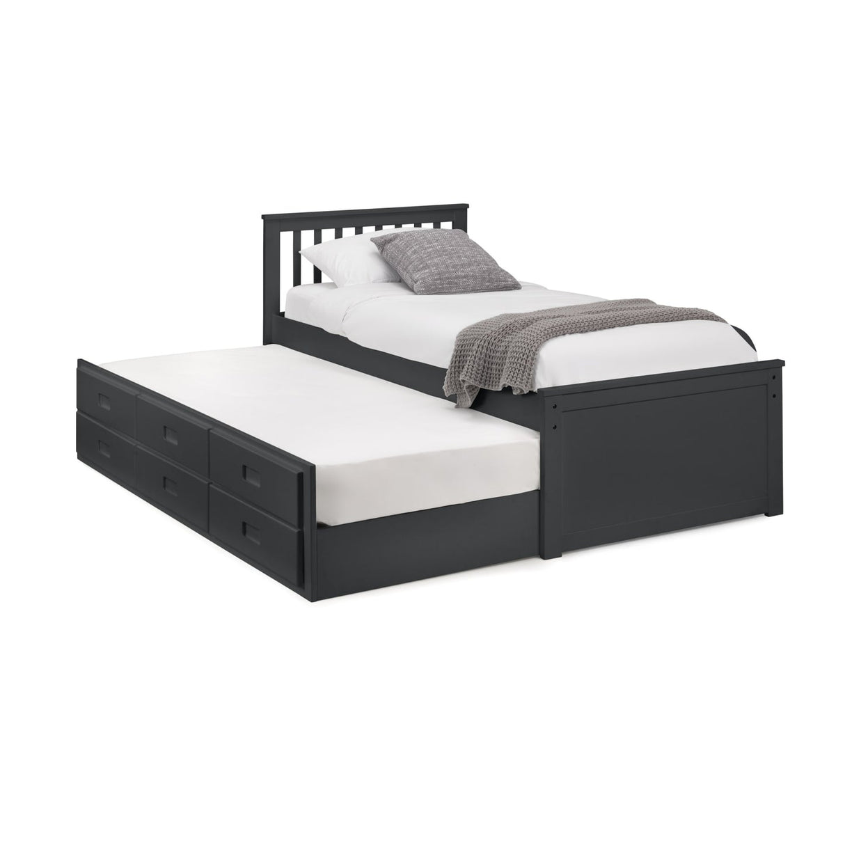 Wooden Double Bed With Underbed And Drawers - Maisie