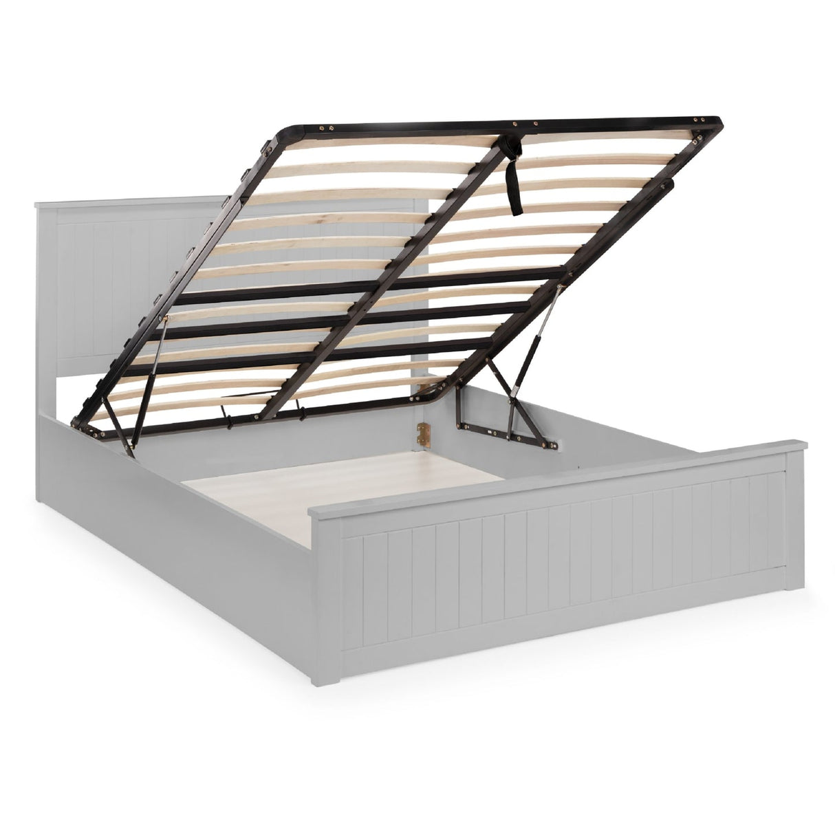 Wooden Double Ottoman Storage Bed - Maine