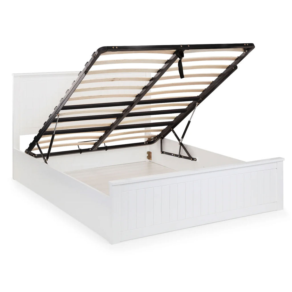 Wooden Double Ottoman Storage Bed - Maine