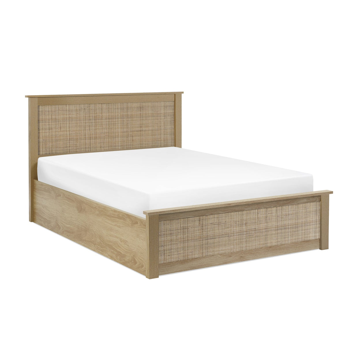 Wooden Double Ottoman Storage Bed - Padstow