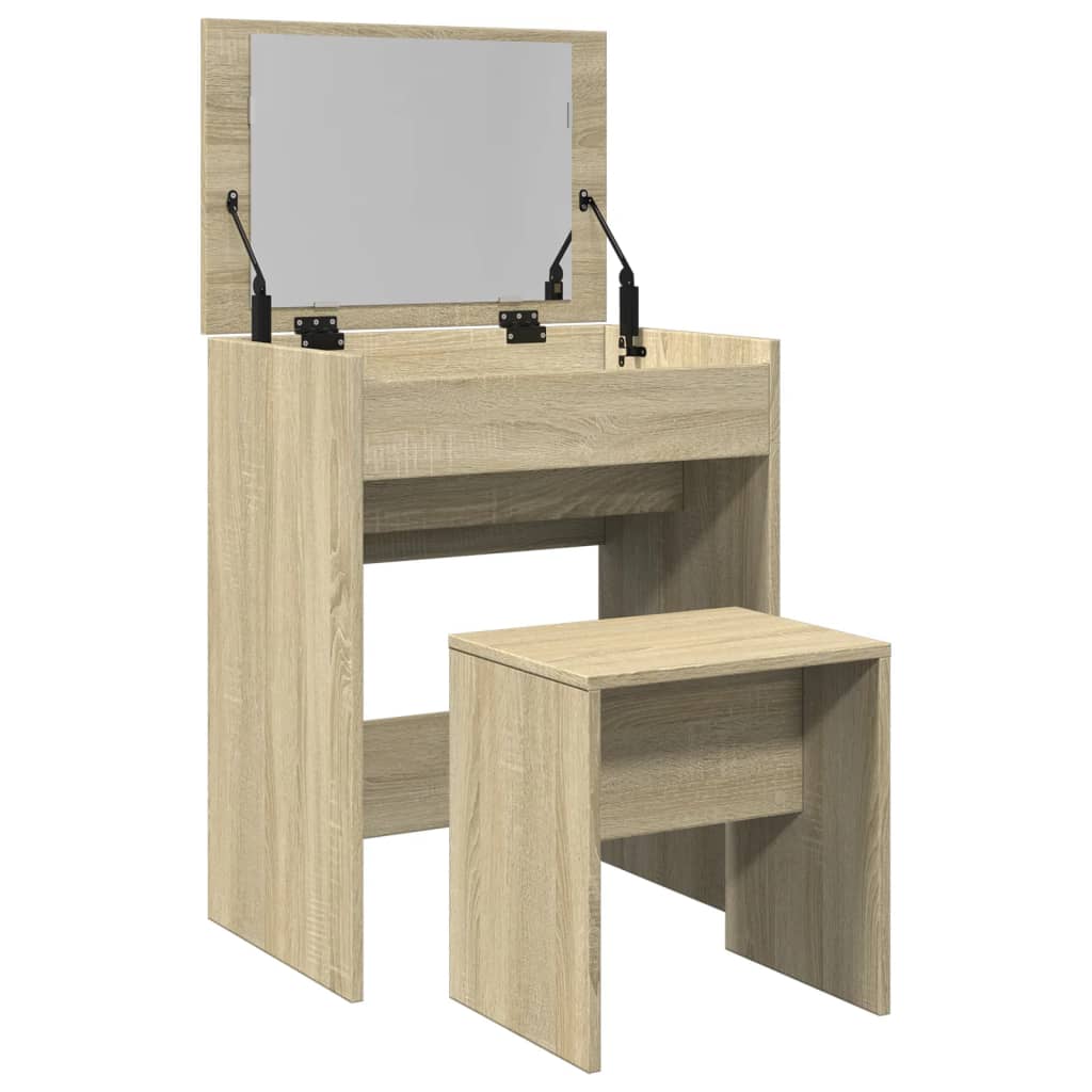 Wooden Dressing Table 60cm Wide With Stool - Vantage Home