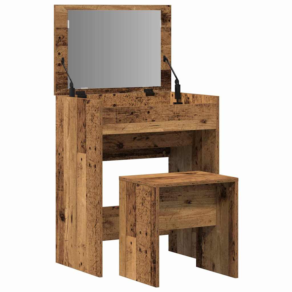 Wooden Dressing Table 60cm Wide With Stool - Vantage Home