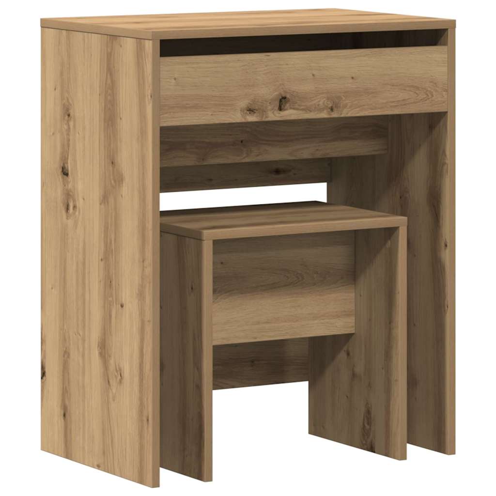Wooden Dressing Table 60cm Wide With Stool - Vantage Home
