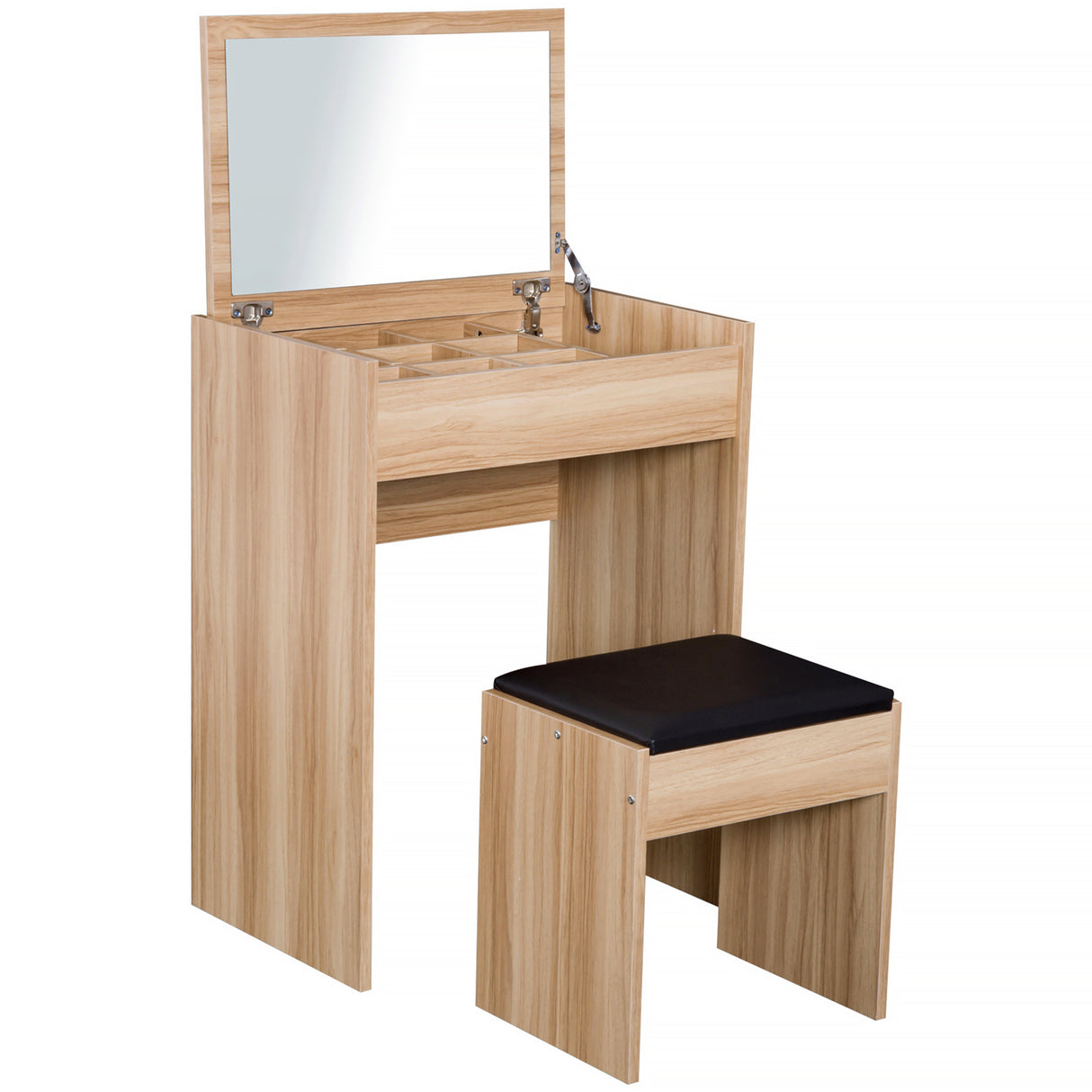 Wooden Dressing Table Set 60.2cm Wide - Velmora
