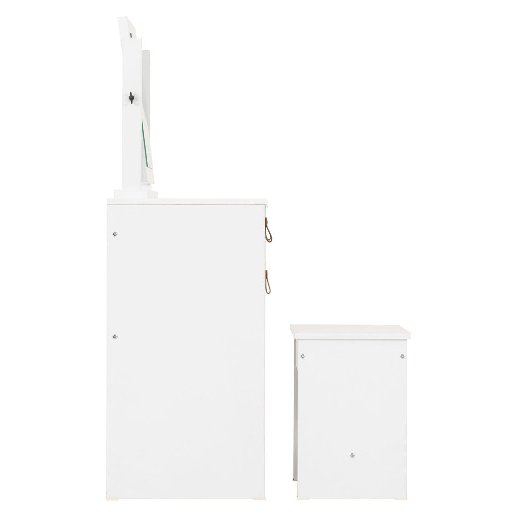 Wooden Dressing Table Set With 1 Door And 2 Drawers - Brooklyn