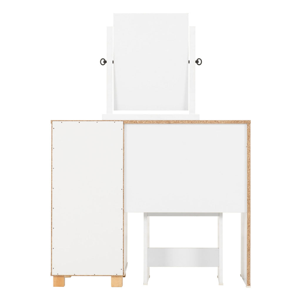 Wooden Dressing Table Set With 1 Door And 2 Drawers - Brooklyn