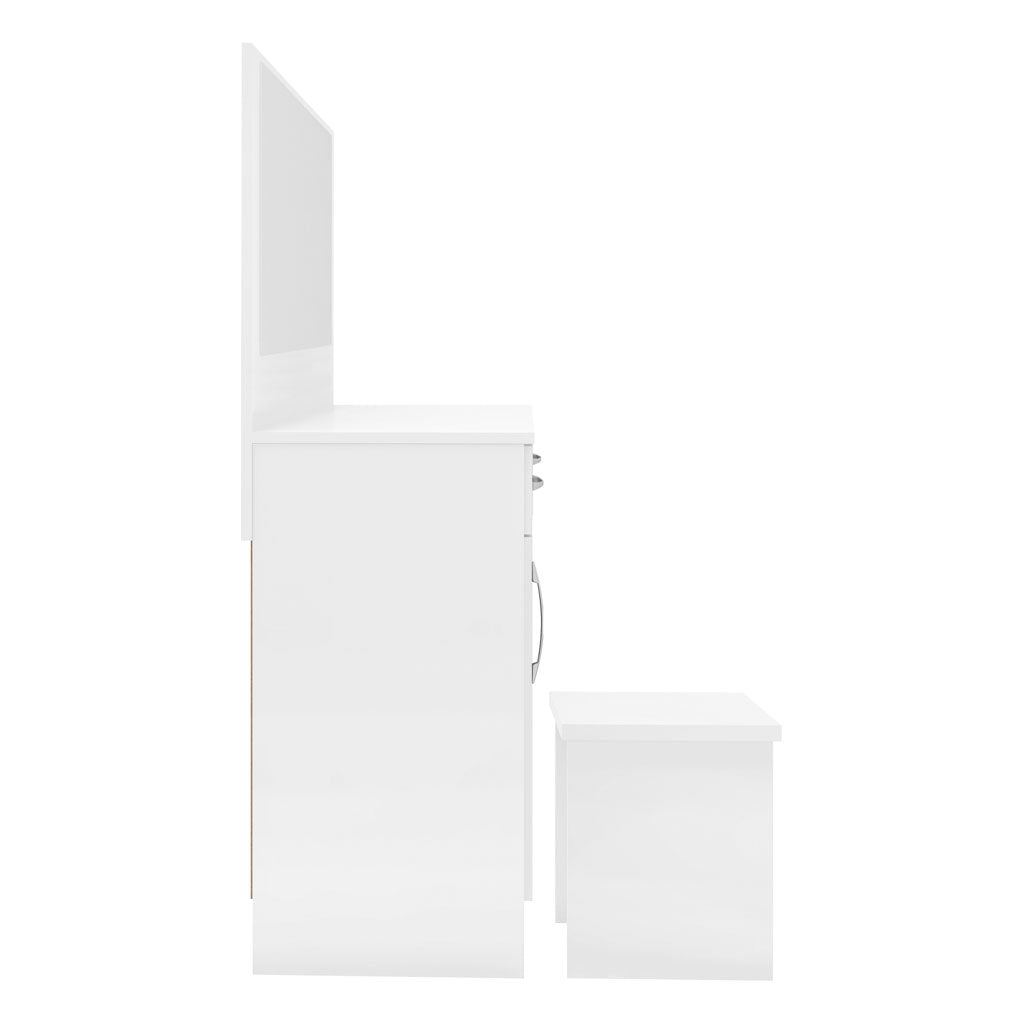 Wooden Dressing Table Set With 1 Door And 2 Drawers - Nevada