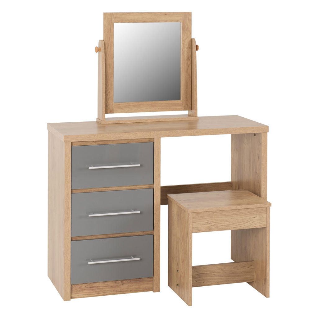 Wooden Dressing Table Set With 3 Drawers - Seville