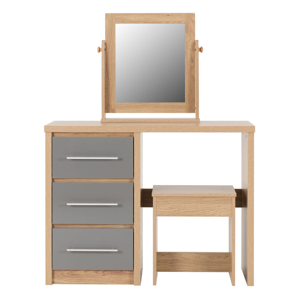 Wooden Dressing Table Set With 3 Drawers - Seville