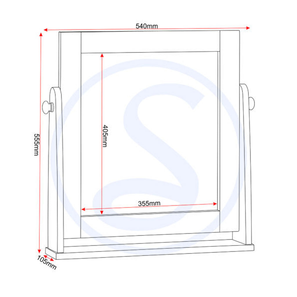 Wooden Dressing Table Set With 3 Drawers - Seville