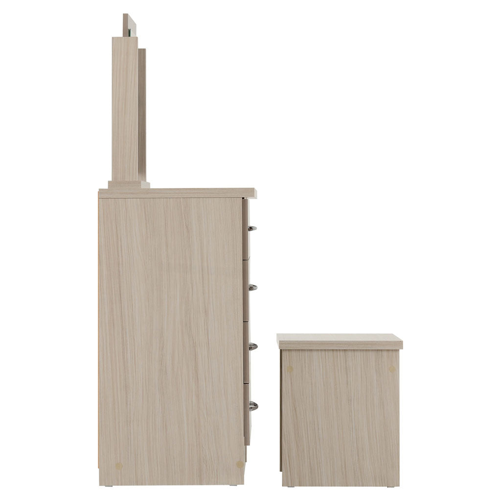 Wooden Dressing Table Set With 4 Drawers - Nevada