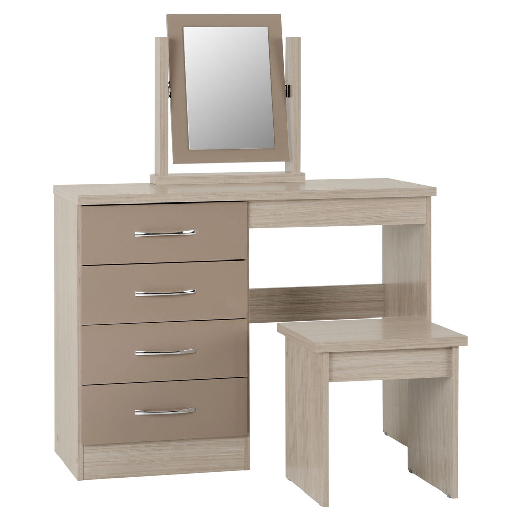Wooden Dressing Table Set With 4 Drawers - Nevada