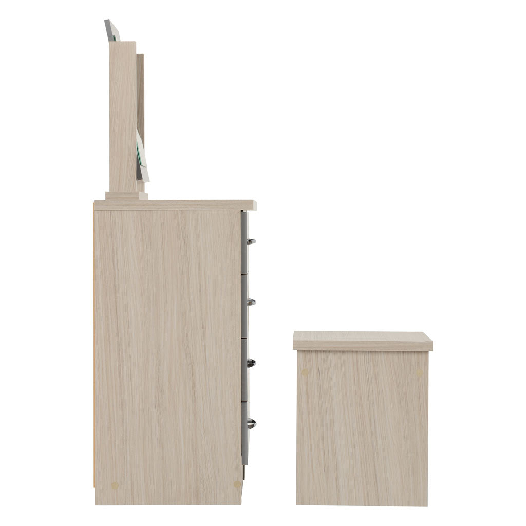 Wooden Dressing Table Set With 4 Drawers - Nevada