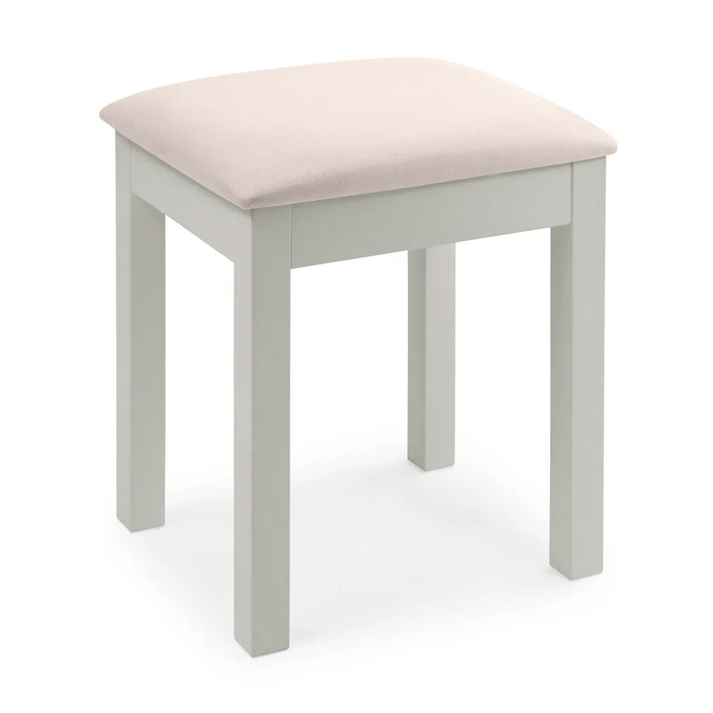 Wooden Dressing Table Stool With Fabric Seat - Maine