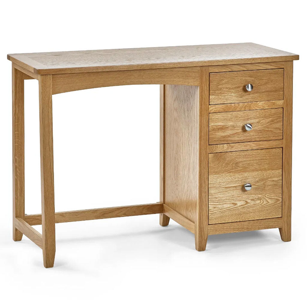 Wooden Dressing Table With 3 Drawers And Stool - Mallory
