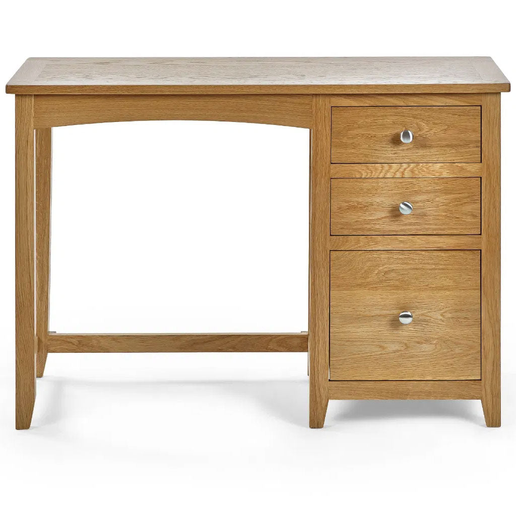 Wooden Dressing Table With 3 Drawers And Stool - Mallory
