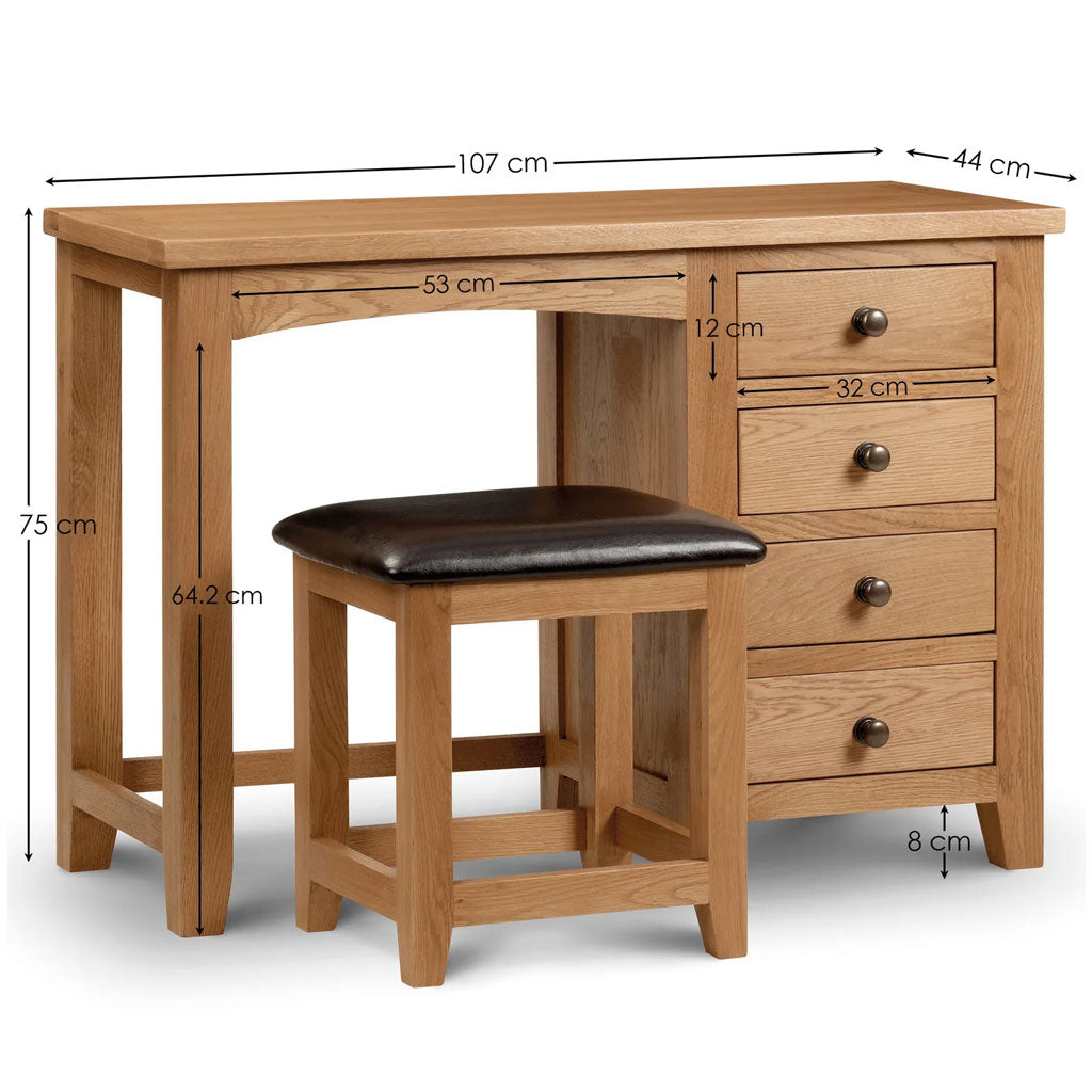 Wooden Dressing Table With 4 Drawers - Marlborough