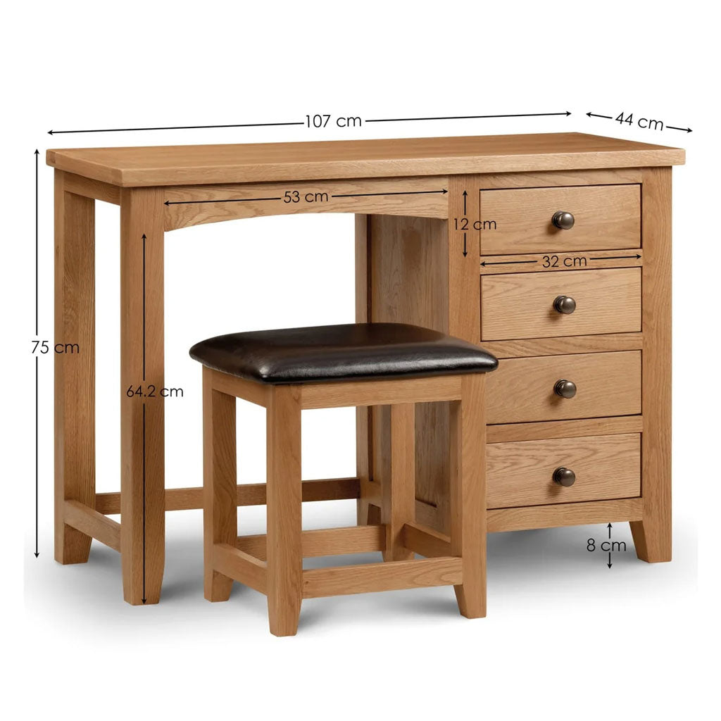 Wooden Dressing Table With 4 Drawers - Marlborough