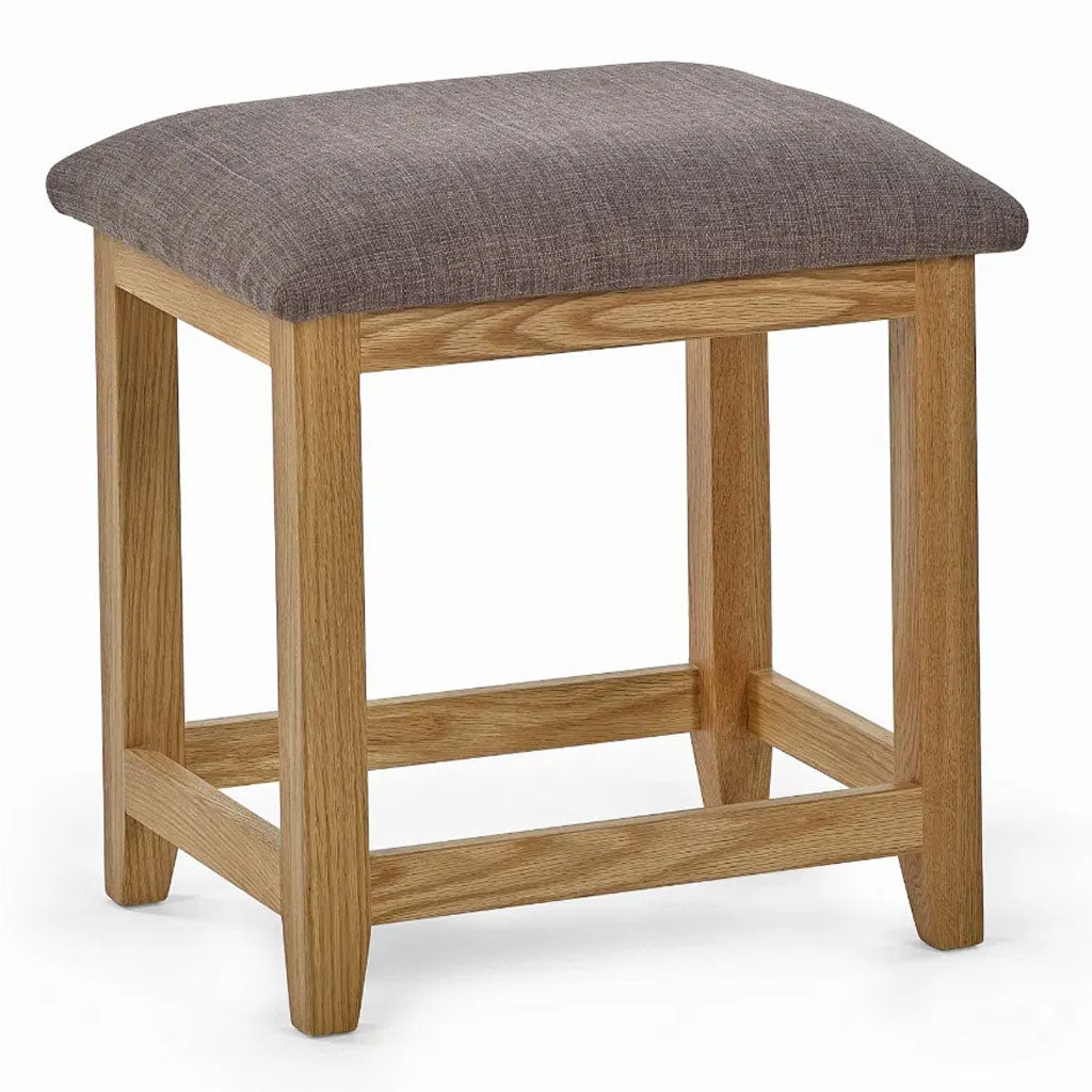 Wooden Dressing Table With 6 Drawers And Stool - Mallory