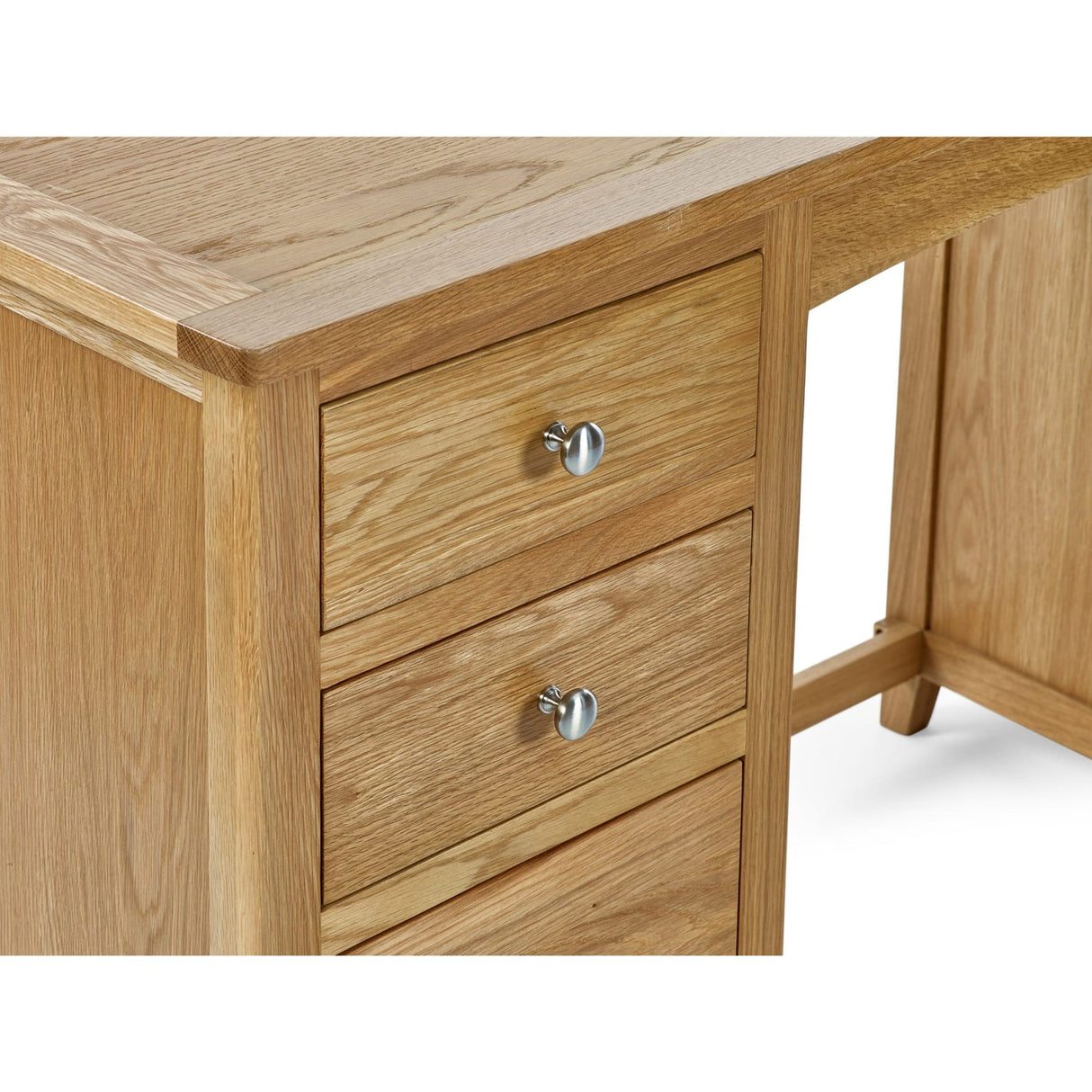 Wooden Dressing Table With 6 Drawers And Stool - Mallory
