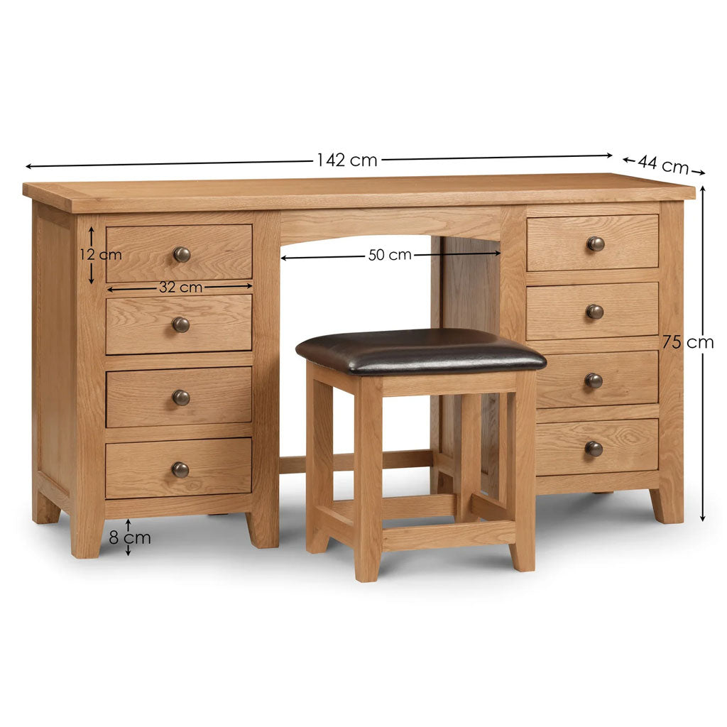 Wooden Dressing Table With 8 Drawers - Marlborough