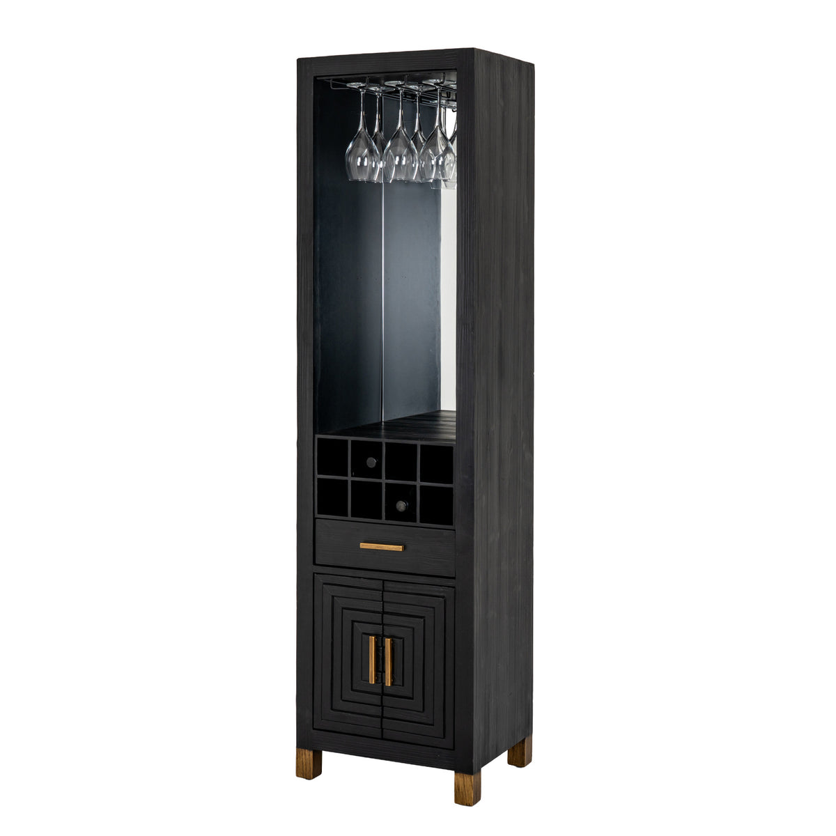 Wooden Drinks Cabinet With 2 Doors And 1 Drawer - Lennox