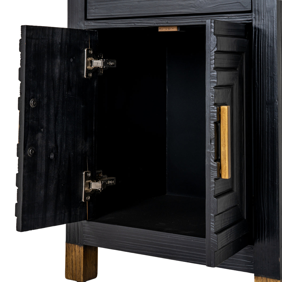 Wooden Drinks Cabinet With 2 Doors And 1 Drawer - Lennox