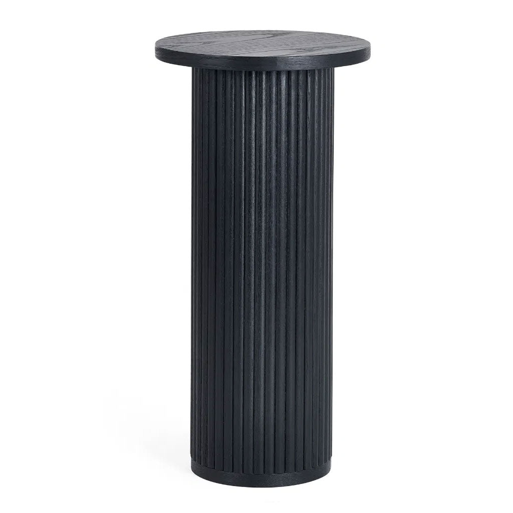 Wooden Drinks Side Table Round - Louis