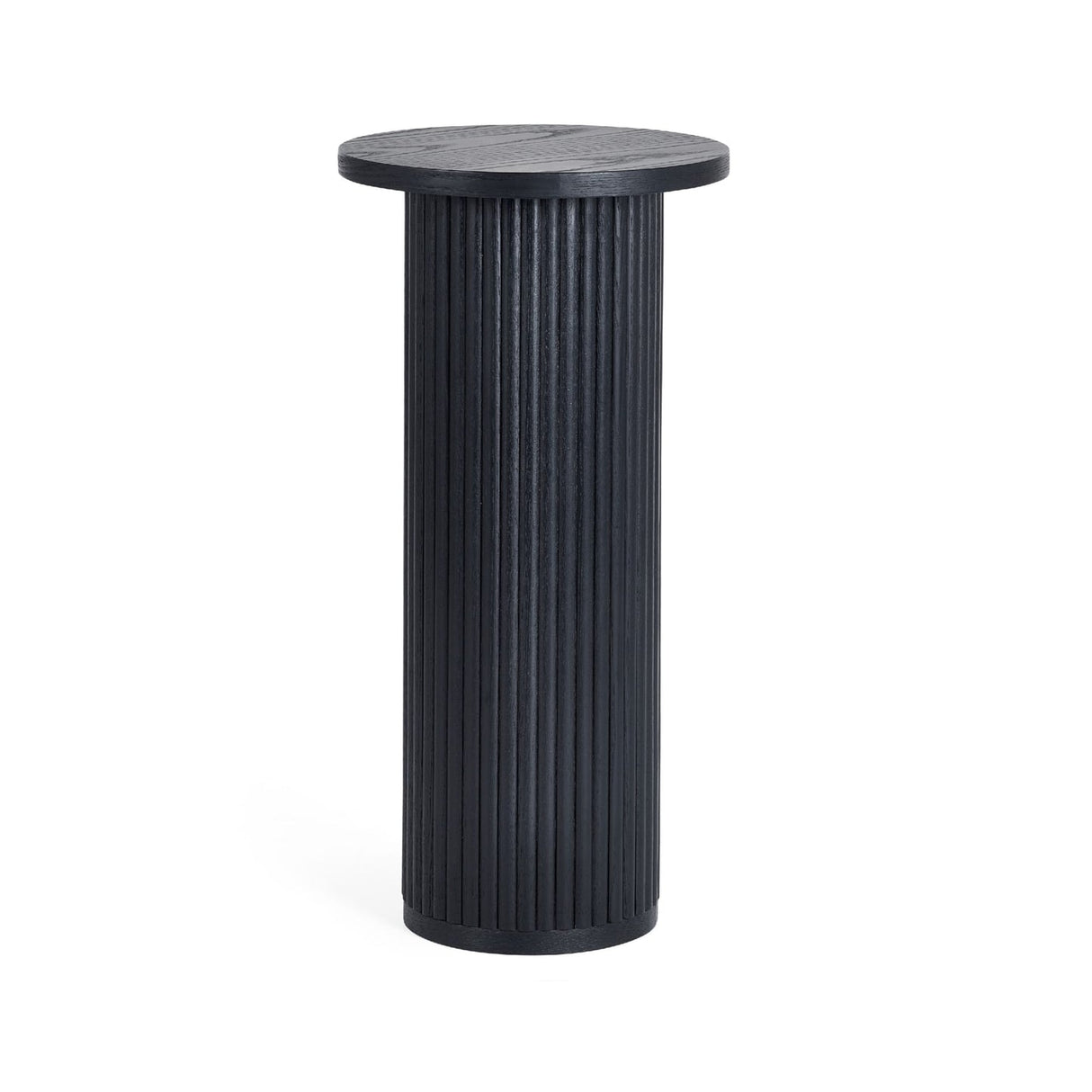Wooden Drinks Side Table Round - Louis