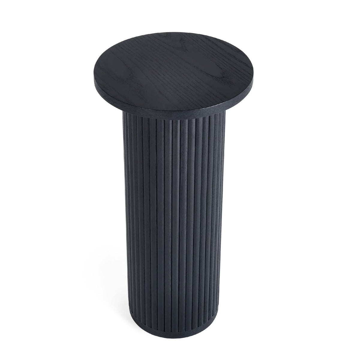 Wooden Drinks Side Table Round - Louis