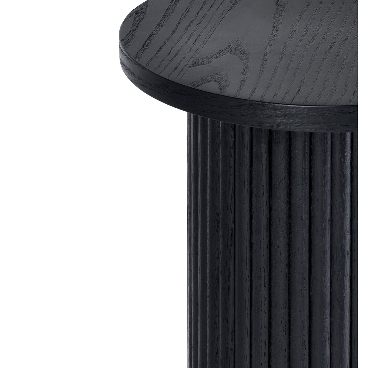 Wooden Drinks Side Table Round - Louis