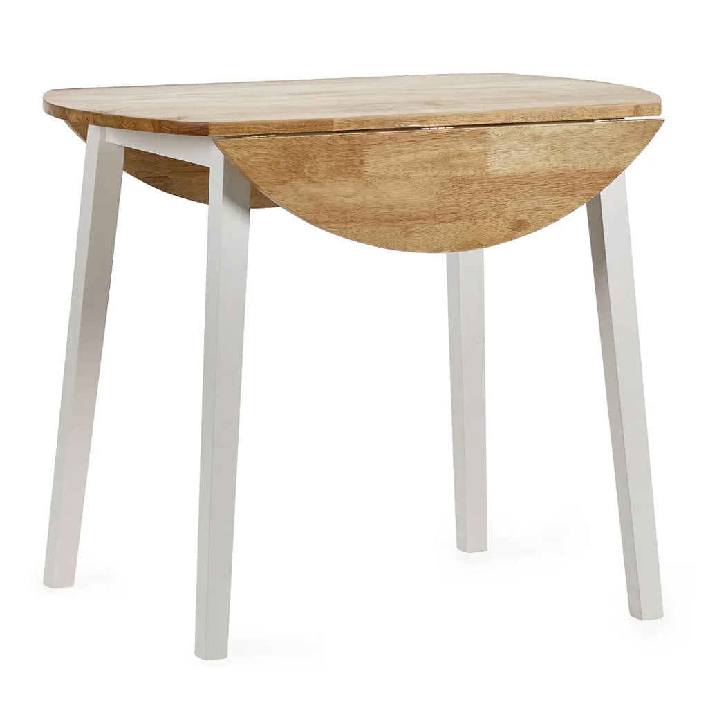 Wooden Drop Leaf Dining Table for 2 to 4 People Round - Linwood