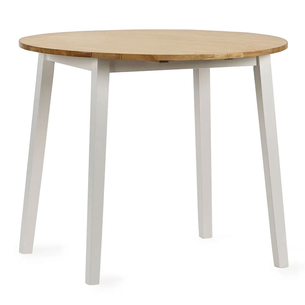 Wooden Drop Leaf Dining Table for 2 to 4 People Round - Linwood