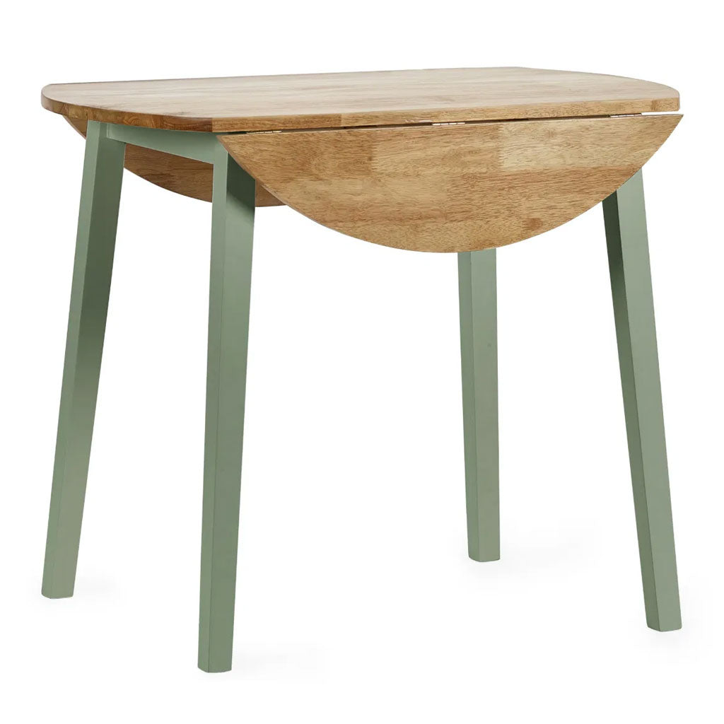 Wooden Drop Leaf Dining Table for 2 to 4 People Round - Linwood
